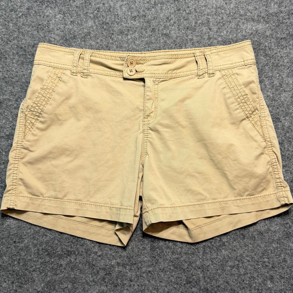 Maurices Khaki Chino Shorts Women’s Cotton Stretch Preppy Size 7/8
